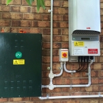 The inverter installed and ready for commissioning